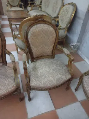 صالون انتيك خشب ارو زان بالكامل حفر يدوي