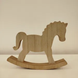 حصان هزاز خشبي ديكوري يدوي – Wooden Rocking Horse Decor – توصيل مجاني