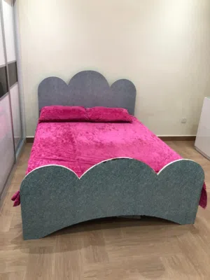 Solid wood waterproof bed without mattress 39bd only