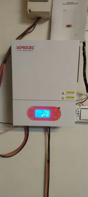 انفيرتير sortech الغني عن التعريف مع بطارية Gel  80  amp hour