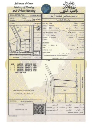 Residential Land for Sale in Muscat Bosher