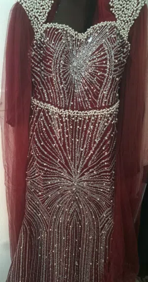 red gown used only once