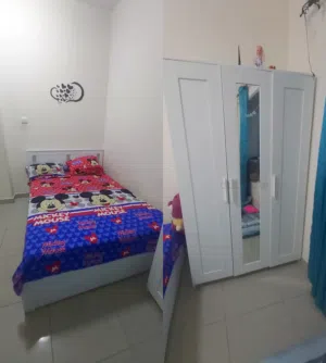 IKEA Double Bed with mattress and Cupboard - Queen Size - Good condition