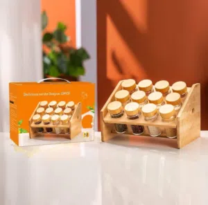*حسّني تنظيم مطبخكِ مع رف التوابل الأنيق المصنوع من الخيزران والمكون من 3 طبقات، والمزود