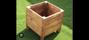 wooden garden pot for sale