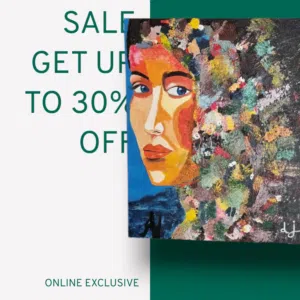 لوحة فن تشكيلي أصلية مرسومة يدويًا بألوان الأكريليك، تعكس إحساسًا عميقًا بالحركة واللون