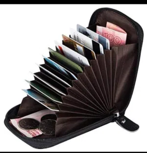 محافظ محفظة بطائق عالي الجودة الجلد متعدد الوظائف الأصلية  100%