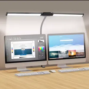 مصباح مكتبي LED قابل للطي والتعديل برأسين ب10 مستويات للاضاءة Double Head Folding Led Desk Lamps