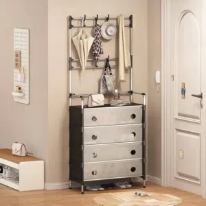 القطعة المثالية لتنظيم مدخل منزلك! ستاند أحذية رفوف شفافة مع علاقة  تصميم متكامل مثالي جدااا