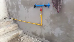 Gas pipe fitting and gas stove repairss