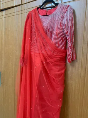 Elegant custom made red dress