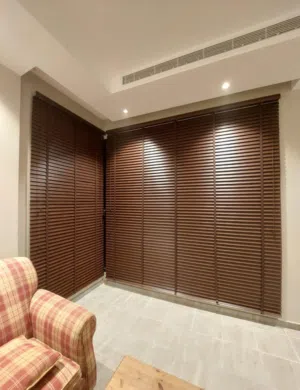 ستائر شرائح خشب 5 سم
