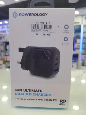 Powerology Gan ultimate dual pd charger + 1 Usb port