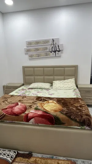 King size bed with side tables