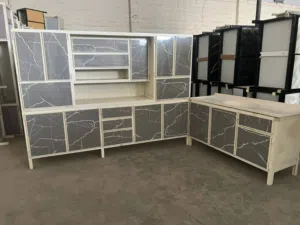 كاونتر مترين.ونص أرضي. مترين. ملحق. ونص.  مع سنك مرمر متر ونص ديكور