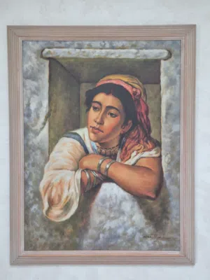 Original Mohamed Inekach Painting (1999) – Rare Artwork