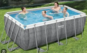 New Power Steel 13'6" x 6'7" x 48" Rectangular Pool Set