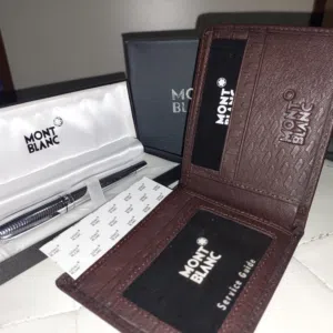 طقم محفظة و قلم MONT BLANC