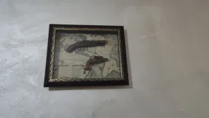 لوحه فنانه فيها سلاحين