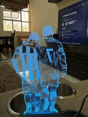 Ronaldo and Messi 3d led