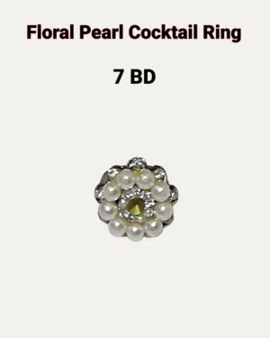 Floral Pearl Cocktail Ring — 7 BD