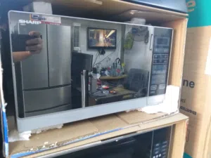 ميكرويف شارب مع شواي 25 لتر لون سلفر