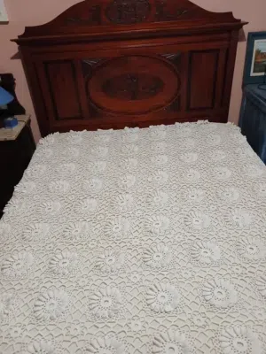 Handmade bedspread, double bed crochet