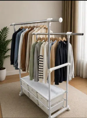 Clothes stand Rack With drawers