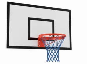 بورد سلة خشب احترافي مع شبك قوي – للجيم والملاعب والحدائق بجودة عالية ومتانة