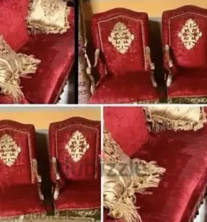 صالون راقي /خشب زين/ قماش وردة