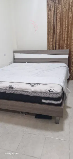 IKEA wooden cot with king size soft cool mattress