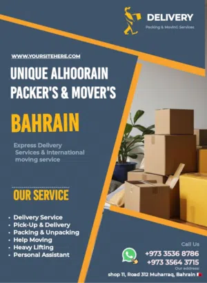 Unique Alhoorain PackinG & MovinG Solutions Company All Bahrain & Gcc delivers, Cargo/UHC Moving co