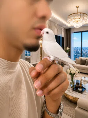 فرصة لهواة النوادر روز ألبينو أبيض ثلجي أليف ومروض