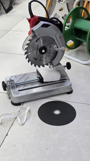 مكينة 2 في 1 قص خشب و حديد جلندر ارضي 7 انش 1200 واط منشار الخشب و قطع الحديد كهرباء شركة EDON اصلي