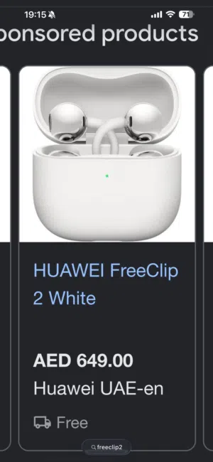Huawei freeclip 2 white 1year gurantee