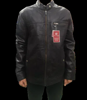 Men’s Black Leather Jacket, Authentic Pakistani Leather, Brand new, Classic & Stylish Design Size