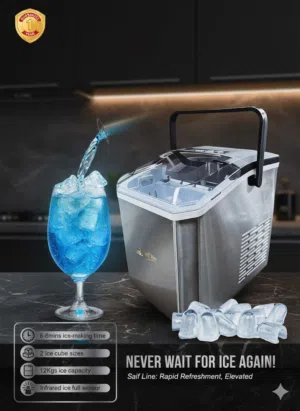 ماكينة صنع الثلج من Saif Line سعة تصل حتى 12 كغم يومياً