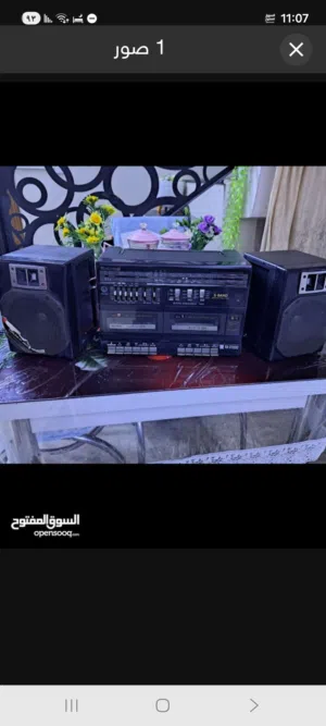 مسجل راديو دبل كاسيت ناشنال ماليزي نظيف جدا على البلاد غير مفتوح كهرباء بطارية