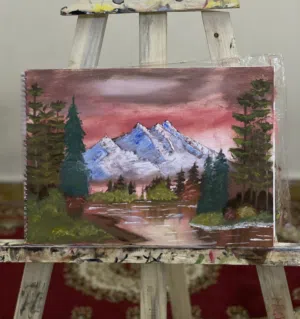 لوحه رسم يدوي زيتي
