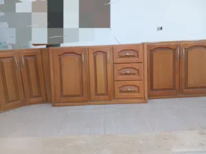 دولاب مطبخ خشب زان جزء سفلي فقط