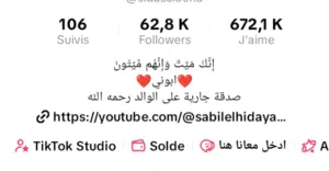 حساب تيك توك