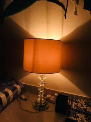 crystal base table lamp with white shade Bahrain plug