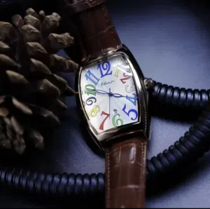 ساعة رجالية ستايل Franck Muller بأرقام ملونة – تصميم فاخر