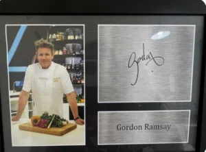 Signed Gordon Ramsay Framed Picture Clear