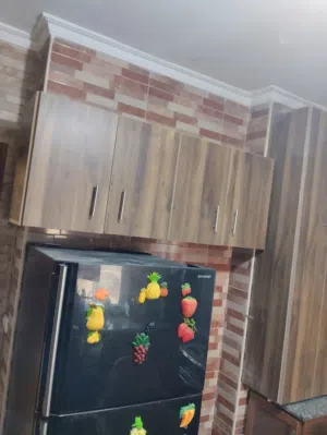 مطبخ تعليق علوي تفصيل جديد خشب 18لامنيت ضد الرطوبة والعفن