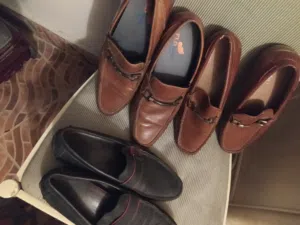 Sale used man shoes,3 items shoes all 17 BD