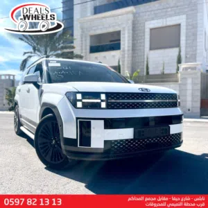 هيونداي سنتافيه الشكل الجديد (NEW LOOK) هايبرد موديل 2025 بترخص 2024 باللون الابيض المميز