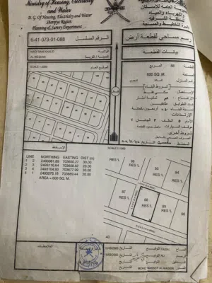 Residential Land for Sale in Al Sharqiya Wadi Bani Khalid
