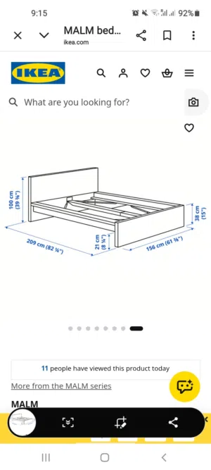 Ikea double bed