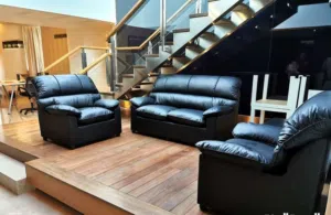 طقم الكنب المكتبي كنب طبي 4 مقاعد بسعر مميز  متوفر الان باللون الاسود والبني الغامق